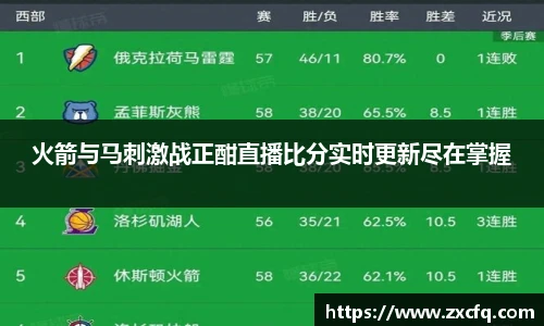 火箭与马刺激战正酣直播比分实时更新尽在掌握
